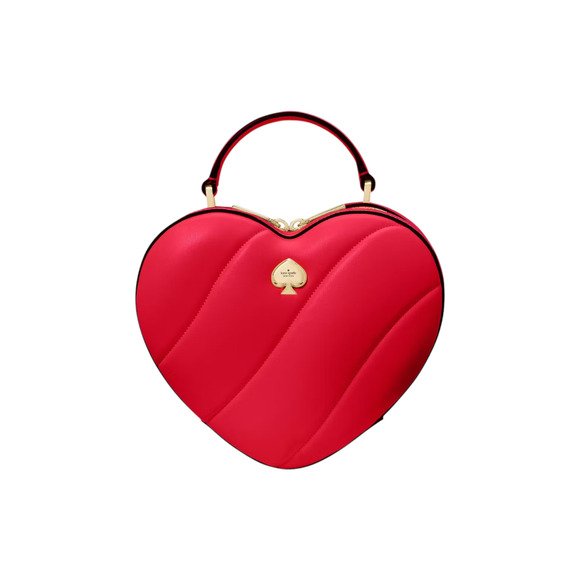 KATE SPADE New York Love Shack Quilted 3D Heart Crossbody+Additional Chain Strap - Picture 4 of 12